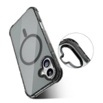 Apple iPhone 16 Kılıf M-safe Şarj Özellikli Taşlı ve Simli Tasarım Mutural Blink Kapak