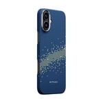 Apple iPhone 16 Kılıf M-safe Şarj Özellikli Aramid Fiber Pitaka Tactile Woven Starpeak Serisi Milky Way Galaxy Kapak