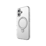 Apple iPhone 16 Kılıf M-safe Şarj Özellikli Raptic Air Stand Serisi Buzlu Transparan Tasarımlı Standlı Kapak