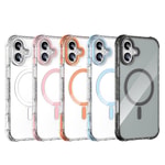 Apple iPhone 16 Kılıf M-safe Şarj Özellikli Taşlı ve Simli Tasarım Mutural Blink Kapak