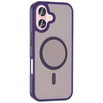 Apple iPhone 16 Kılıf M-safe Şarj Özellikli Karbon Fiber Görünümlü Zore Antina Kapak