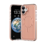 Apple iPhone 16 Kılıf M-safe Şarj Özellikli Oyuklu Tasarım Mutural Bumpy Clear Kapak