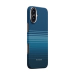 Apple iPhone 16 Kılıf M-safe Şarj Özellikli Aramid Fiber Pitaka Tactile Woven Sunset-Moonrise Serisi Moonrise Kapak