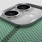 Apple iPhone 16 Kılıf M-safe Şarj Özellikli Karbon Fiber Tasarımlı Benks Passion Green ArmorAir Kevlar Kapak