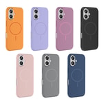 Apple iPhone 16 Kılıf M-Safe Şarj Özellikli Metal Kamera Çerçeveli Zore Edi Silikon Kapak