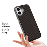 Apple iPhone 16 Kılıf M-safe Şarj Özellikli Karbon Fiber Desenli Mutural Montage Kapak