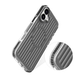 Apple iPhone 16 Kılıf M-safe Şarj Özellikli Oyuklu Tasarım Mutural Bumpy Clear Kapak