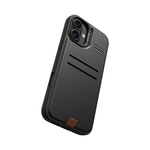 Apple iPhone 16 Kılıf M-safe Şarj Özellikli Raptic Slim Wallet Serisi Deri Görünümlü Kartlıklı Standlı Kapak