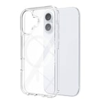Apple iPhone 16 Kılıf M-safe Şarj Özellikli Şeffaf Sert PC Zore Embos Kapak