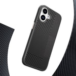Apple iPhone 16 Kılıf M-safe Şarj Özellikli Karbon Fiber Desenli Mutural Montage Kapak