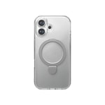 Apple iPhone 16 Kılıf M-safe Şarj Özellikli Raptic Air Stand Serisi Buzlu Transparan Tasarımlı Standlı Kapak