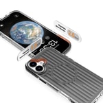 Apple iPhone 16 Kılıf M-safe Şarj Özellikli Oyuklu Tasarım Mutural Bumpy Clear Kapak
