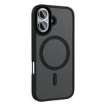 Apple iPhone 16 Kılıf Mat Arka Yüzey Wireless Şarj Özellikli Zore Flet M-safe Kapak