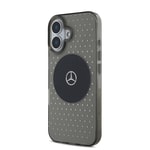 Apple iPhone 16 Kılıf Mercedes Benz Orjinal Lisanslı M-safe Şarj Özellikli Yıldız Desenli Transparan Kapak