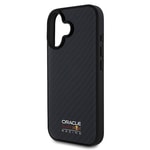 Apple iPhone 16 Kılıf Redbull Orjinal Lisanslı M-safe Şarj Özellikli Karbon Fiber Tasarımlı Parlayan Logolu Kapak