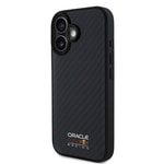 Apple iPhone 16 Kılıf Redbull Orjinal Lisanslı M-safe Şarj Özellikli Karbon Fiber Tasarımlı Parlayan Logolu Kapak