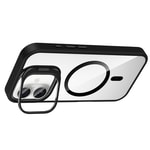 Apple iPhone 16 Kılıf Standlı ve Kamera Lens Hediyeli M-Safe Şarj Özellikli Zore Etro Kapak