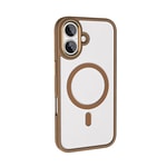 Apple iPhone 16 Kılıf Wireless Şarj Özellikli Zore Krom M-safe Silikon Kapak