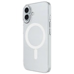 Apple iPhone 16 Kılıf Zore M-safe Şarj Özellikli Şeffaf Tek Kamera Çerçeveli Porto Kapak