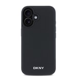 Apple iPhone 16 Plus Kılıf DKNY Orjinal Lisanslı M-safe Şarj Özellikli Metal Logolu PU Deri Grained Kapak