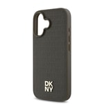 Apple iPhone 16 Plus Kılıf DKNY Orjinal Lisanslı M-safe Şarj Özellikli 3D Yazılı Repeat Pattern Kapak