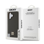 Apple iPhone 16 Plus Kılıf DKNY Orjinal Lisanslı M-safe Şarj Özellikli 3D Yazılı Repeat Pattern Kapak