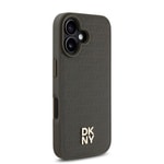 Apple iPhone 16 Plus Kılıf DKNY Orjinal Lisanslı M-safe Şarj Özellikli 3D Yazılı Repeat Pattern Kapak