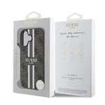 Apple iPhone 16 Plus Kılıf Guess Orjinal Lisanslı M-safe Şarj Özellikli 4G Şerit Tasarımlı Printed Kapak