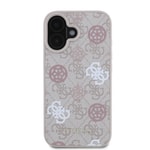 Apple iPhone 16 Plus Kılıf Guess Orjinal Lisanslı M-safe Şarj Özellikli 4G Desenli Yazı Logolu Peony Kapak