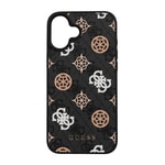 Apple iPhone 16 Plus Kılıf Guess Orjinal Lisanslı M-safe Şarj Özellikli 4G Desenli Yazı Logolu Peony Kapak