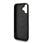 Apple iPhone 16 Plus Kılıf Guess Orjinal Lisanslı M-safe Şarj Özellikli PU Deri Bilek Askı İpli Yazı Logolu Kapak