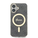 Apple iPhone 16 Plus Kılıf Guess Orjinal Lisanslı M-safe Şarj Özellikli Yazı Logolu 4G Desenli Kapak