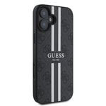 Apple iPhone 16 Plus Kılıf Guess Orjinal Lisanslı M-safe Şarj Özellikli 4G Şerit Tasarımlı Printed Kapak