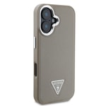 Apple iPhone 16 Plus Kılıf Guess Orjinal Lisanslı M-safe Şarj Özellikli Grained Triangle Kapak