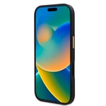 Apple iPhone 16 Plus Kılıf Guess Orjinal Lisanslı M-safe Şarj Özellikli PU 4G Desenli Metal Plaka Klasik Logolu Kapak