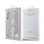 Apple iPhone 16 Plus Kılıf Guess Orjinal Lisanslı M-safe Şarj Özellikli 4G Şerit Tasarımlı Printed Kapak