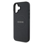 Apple iPhone 16 Plus Kılıf Guess Orjinal Lisanslı M-safe Şarj Özellikli Yazı Logolu Grained Kapak