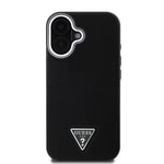 Apple iPhone 16 Plus Kılıf Guess Orjinal Lisanslı M-safe Şarj Özellikli Grained Triangle Kapak