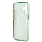 Apple iPhone 16 Plus Kılıf Guess Orjinal Lisanslı M-safe Şarj Özellikli IML Baskılı Yazı Logolu Flower Tonal Circle Kapak