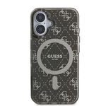 Apple iPhone 16 Plus Kılıf Guess Orjinal Lisanslı M-safe Şarj Özellikli IML Baskılı Klasik Logolu 4G Desenli Kapak