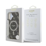 Apple iPhone 16 Plus Kılıf Guess Orjinal Lisanslı M-safe Şarj Özellikli IML Baskılı Klasik Logolu 4G Desenli Kapak