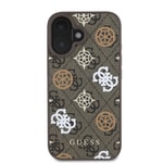 Apple iPhone 16 Plus Kılıf Guess Orjinal Lisanslı M-safe Şarj Özellikli 4G Desenli Yazı Logolu Peony Kapak