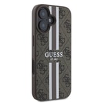 Apple iPhone 16 Plus Kılıf Guess Orjinal Lisanslı M-safe Şarj Özellikli 4G Şerit Tasarımlı Printed Kapak