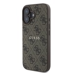 Apple iPhone 16 Plus Kılıf Guess Orjinal Lisanslı M-safe Şarj Özellikli 4G Desenli Yazı Logolu Kapak