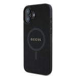 Apple iPhone 16 Plus Kılıf Guess Orjinal Lisanslı M-safe Şarj Özellikli Yazı Logolu Saffiano Classic Kapak