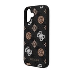 Apple iPhone 16 Plus Kılıf Guess Orjinal Lisanslı M-safe Şarj Özellikli 4G Desenli Yazı Logolu Peony Kapak