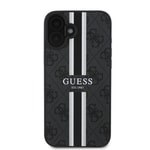 Apple iPhone 16 Plus Kılıf Guess Orjinal Lisanslı M-safe Şarj Özellikli 4G Şerit Tasarımlı Printed Kapak
