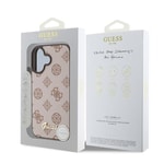 Apple iPhone 16 Plus Kılıf Guess Orjinal Lisanslı M-safe Şarj Özellikli Yazı Logolu Peony Kapak