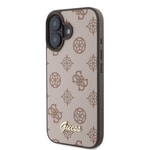 Apple iPhone 16 Plus Kılıf Guess Orjinal Lisanslı M-safe Şarj Özellikli Yazı Logolu Peony Kapak