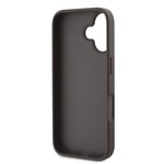 Apple iPhone 16 Plus Kılıf Guess Orjinal Lisanslı PU Deri Taşlı Metal Üçgen Logolu Çapraz Vücut Askılı 4G Desenli Kapak